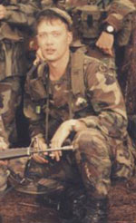 Dan in uniform On the Czech border, 1986.