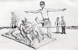 Beach geek "The tide has turned." (Fun & Games cartoon, 2007)
